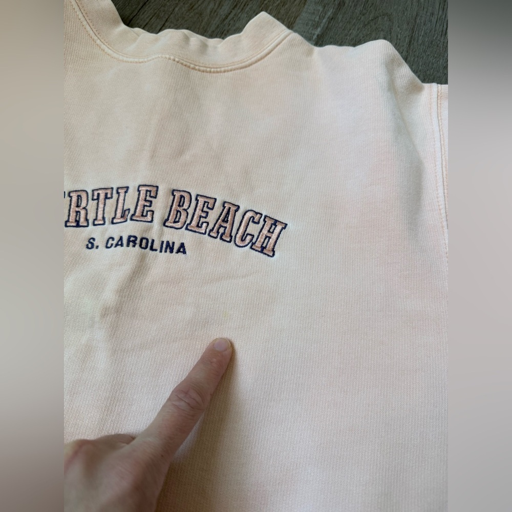 VTG U.S. Vintage Myrtle Beach Sweatshirt Pullover Crewneck Light Pink Size XS S - Picture 5 of 11
